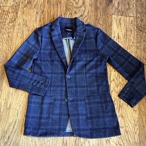 Liverpool Travel Blazer, Men’s Blue Plaid